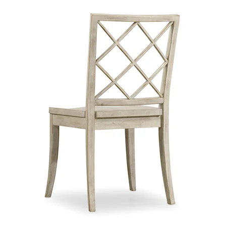 Casual Cottage Coastal X Back Side Chair